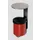 Wandasbak 0.6 liter HxØ 220x90mm Ral3000 Rood Staal Overkapping Rvs