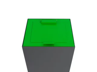 V-Part Top met klepdeksel voor Modulaire Afvalbak 85 en 90 L Groen - 2