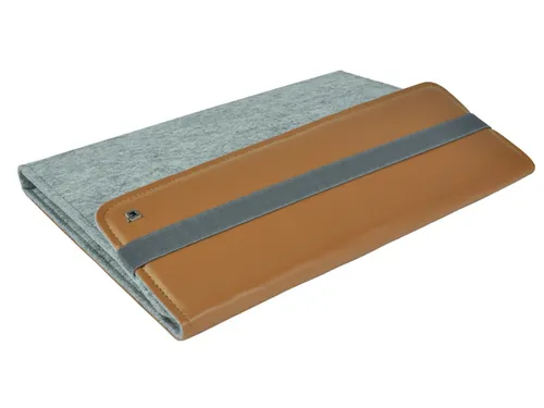 DESQ Schrijfmap A4 Dutch Design Grijs vilt met clipboard en elastiek