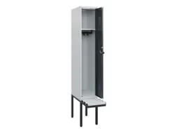 locker met bank,HxBxD 1950x300x815mm,1vak,vak B 300mm,draaigrendel