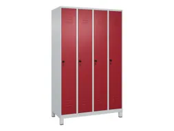 locker,HxBxD 1950x1200x500mm,4vak,vak B 300mm,draaigrendel,voeten