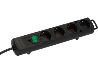 Stekkerdoos Brennenstuhl Comfort Plus 4vdg incl platte stekker 2m zw - 5