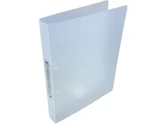 ringmap, voor ft A4, uit PP, 2 ringen van 25mm, transparant wit