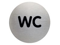Infobord Pictogram Durable 4907 Wc Rond 83mm rvs