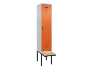 locker met bank,HxBxD 2120x400x815mm,1vak,vak B 400mm,draaigrendel - 3