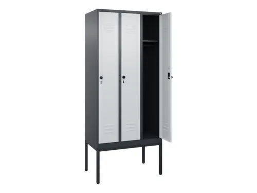 locker,HxBxD 2120x900x500mm,3vak,vak B 300mm,draaigrendel