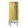 locker met bank,voor scheiding van kleding,HxBxD 2120x600x815mm,2vak