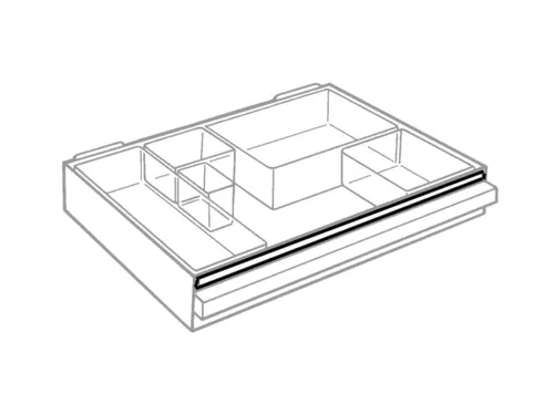 Transparante magazijnbak,HxBxD 440x360x250mm,6lade(s)