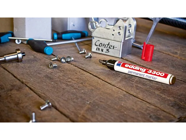 Viltstift Edding 3300 Schuin Zwart 1-5mm