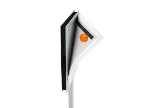 Vloerstandaard info stand outdoor A3 grijs
