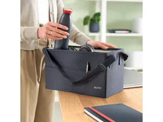 Leitz Hot Desking Stoffen opbergtas Fluweel Grijs 35,5x21x20cm - 6