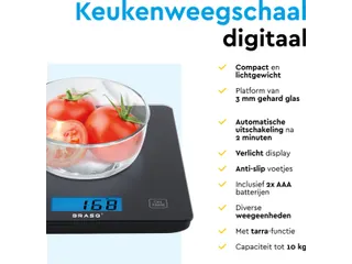 BRASQ Digitale keukenweegschaal 10KG DKS100 - 2