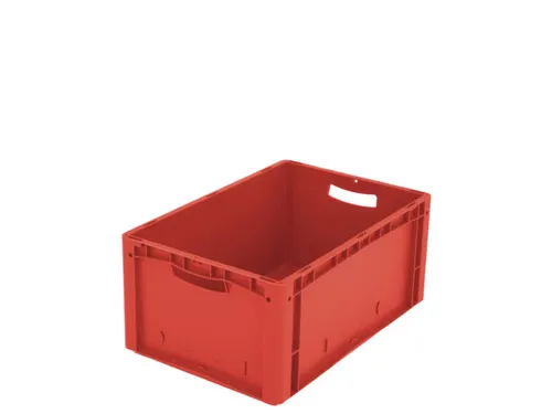 Euronorm Stapelkrat Pp 270x600x400mm Wanden/bodem Gesloten Rood 55l