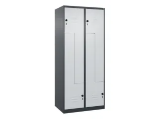 Z-garderobekast,HxBxD 1850x800x500mm,vak B 200/400mm,draaigrendel - 1