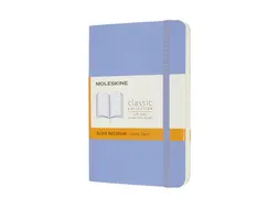 Notitieboek Moleskine pocket 90x140mm lijn soft cover hydrangea blue