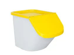 ingrediëntendispenser HxBxD 450x430x610mm 40l PP bak/deksel wit/geel