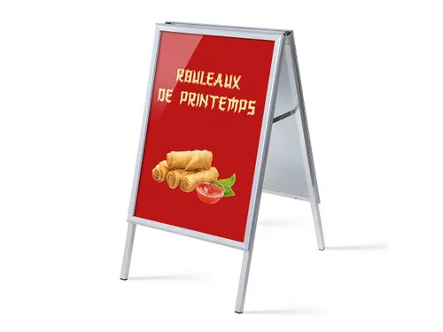 Stoepbord A1 complete set met print "Rouleaux de printemps"