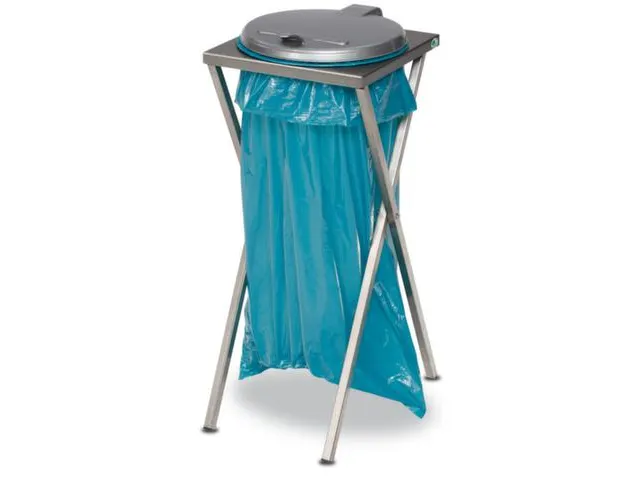 Rvs Afvalverzamelaar 120 Liter Zak 900x400x450mm Handbediening