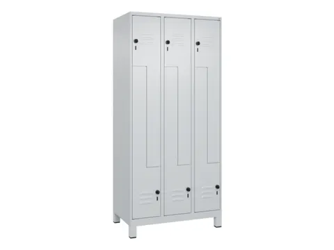 Z-garderobekast,HxBxD 1950x900x500mm,vak B 150/300mm,draaigrendel