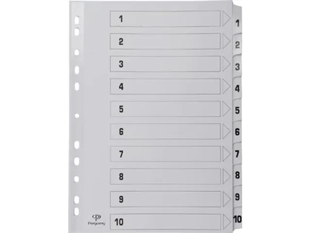 intercalaires avec page de garde, ft A4, perforation 11 trous, carton,