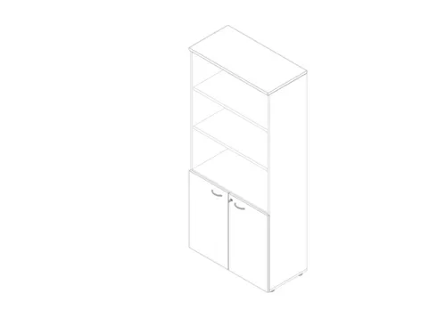 kantoorkast,HxBxD 2000x900x450mm,3xhouten vloer,5ordnerhoogte,romp wit