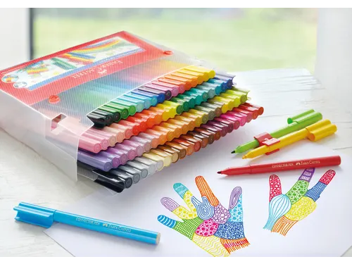 Kleurstiften Faber-Castell Connector assorti cadeauset à 80 stuks