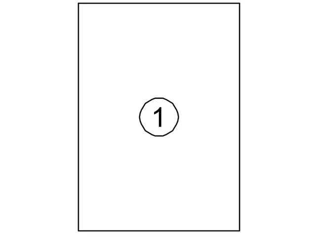 Etiket Quantore 210x297mm wit 100st