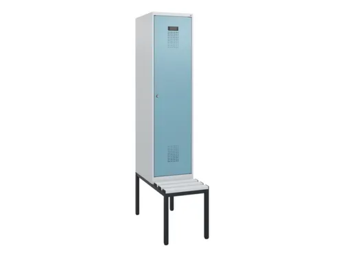 locker met bank,HxBxD 1950x400x815mm,1vak,vak B 400mm,cilinderslot