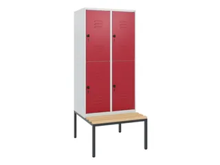 Dubbeldekse dekenkist,HxBxD 1950x800x815mm,2x2vak.,vak B 400mm - 1