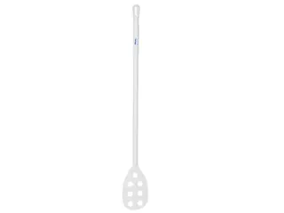 Hygiene 7012-5 roerspatel, wit PP blad gaten 16x27cm steel 120cm - 1