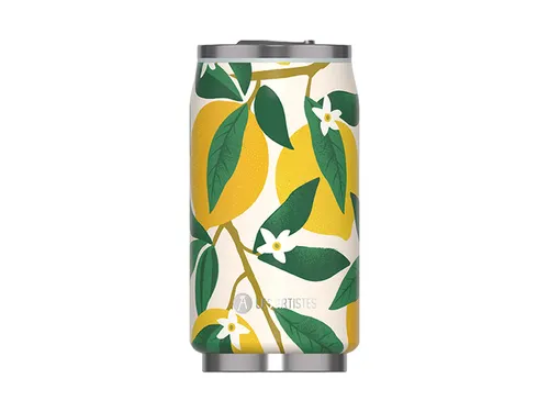 Thermosbeker Les Artistes Paris blik 280ml Lemon met geïntegreerd rie