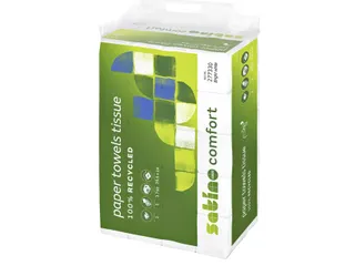 Handdoek Satino Comfort PT2 z-vouw 2-laags 20,6x24cm wit 277330 - 1