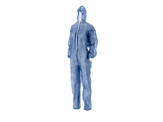 Pp non woven Coverall met pe coating Maat L Blauw 40 Gram 50 Stuks - 3