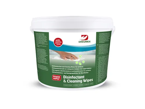 Desinfectiedoekjes Dreumex Disinfectant & Cleaning 350 stuks dispenser