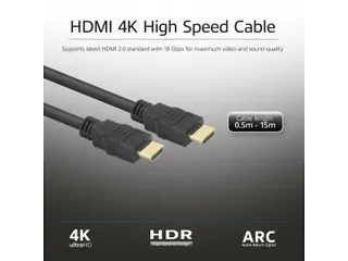 Kabel ACT HDMI ETH4K M/M zwart 2 meter - 5