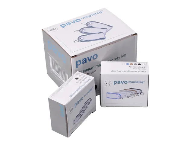 Sleutellabel Pavo magnetisch 50 stuks zwart