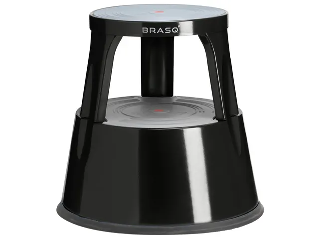 Opstapkruk BRASQ 42cm metaal zwart
