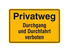 verbodsbord,Eigen weg - Doorgang en doorrit verboden,aluminium gemerkt