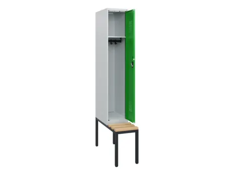 locker met bank,HxBxD 1950x300x815mm,1vak,vak B 300mm,cilinderslot