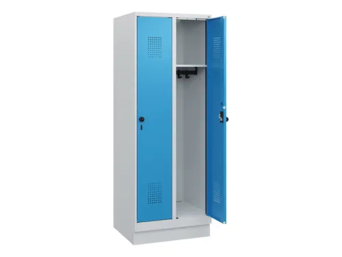 schoollocker,HxBxD 1630x600x500mm,2vak,vak B 300mm,draaigrendel,sokkel