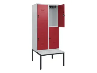 Dubbeldekse dekenkist,HxBxD 1950x800x815mm,2x2vak.,vak B 400mm - 2