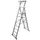 telescoop-platformladder,bordes HxBxD 1550-2100x500x450mm,aluminium