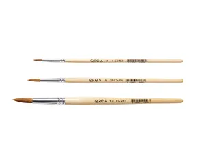 Penseel Qrea synthetisch haar set à 3 breedtes - 6