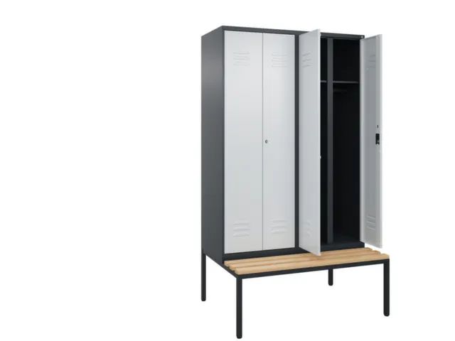 locker voor scheiding van kleding,HxBxD 2120x1200x815mm,4vak