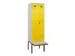 locker met bank,voor scheiding van kleding,HxBxD 2120x600x815mm,2vak