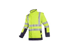 Sioen Heatherton 9643 hi-vis softshell vest, geel/marineblauw, maat 3X