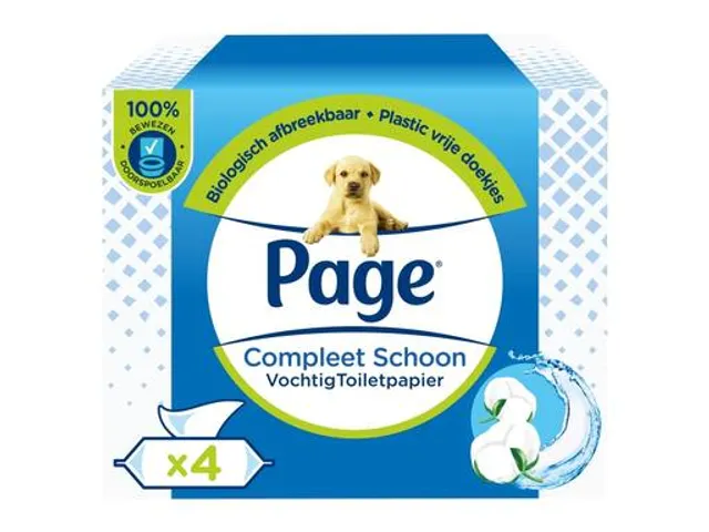 Vochtig toiletpapier Page Compleet Schoon 4 pakken à 38 vel