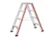 escabeau industriel,double face,2x4marches,Hauteur 0,45m,lisse L 1,04m