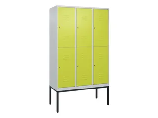 dubbeldekse locker,HxBxD 2120x1200x500mm,3x2vak.,vak B 400mm,cil.-slot - 1