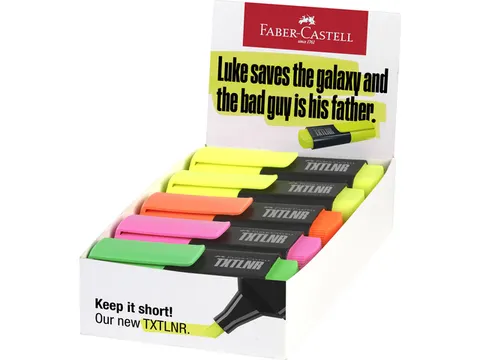 Markeerstift Faber-Castell TXTLNR mini 10st. assorti neon karton displ